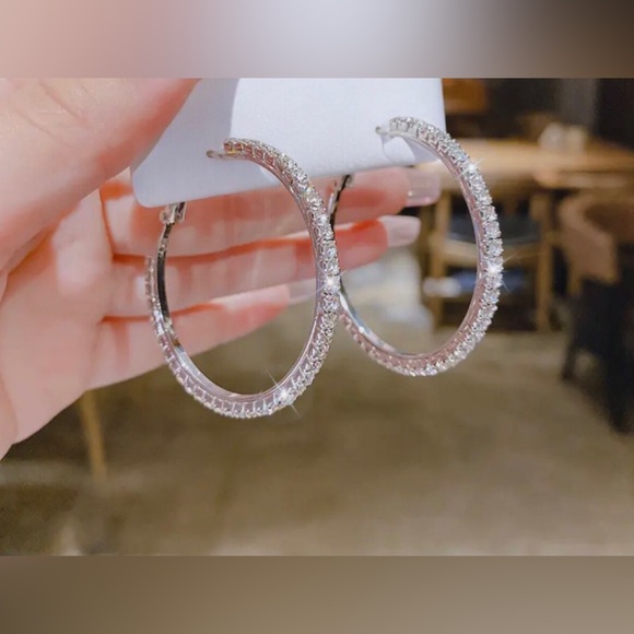 #334 | Bling Hoop Earrings - Picture 3 of 5